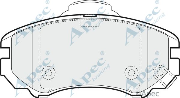 APEC BRAKING Комплект тормозных колодок, дисковый тормоз PAD1451